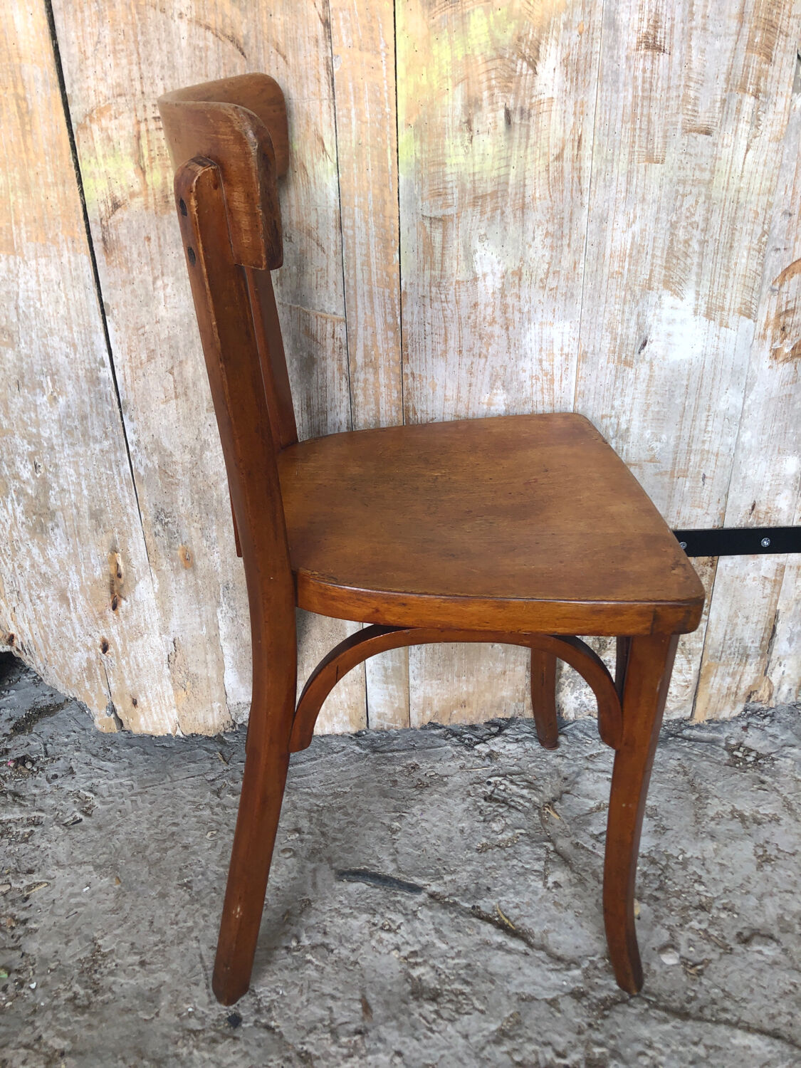 Chair bistrot Baumann in wood 70s vintage