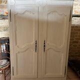 Old white patinated cabinet