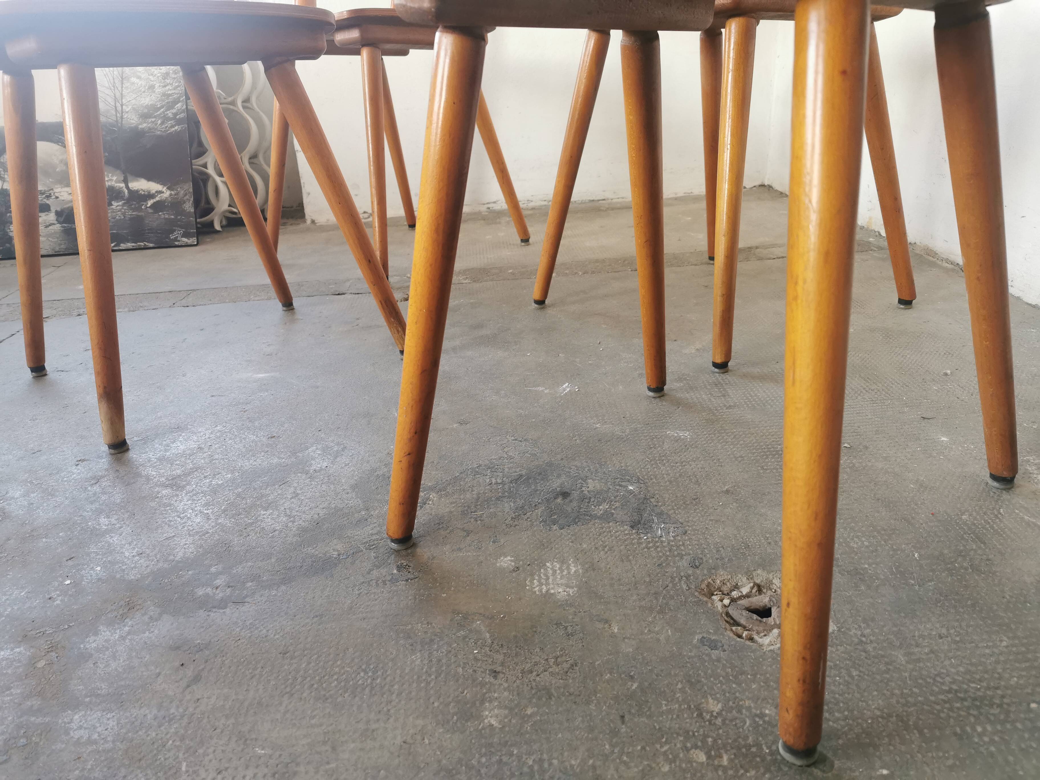 Set of 4 Hiller chairs, vintage 1960