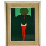 Amleto Dalla Costa, original serigraph framed, Milan Italy 1980s