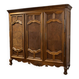 Antique Louis XV walnut wardrobe – France, late 18th century