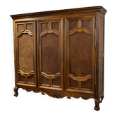Antique Louis XV walnut wardrobe – France, late 18th century