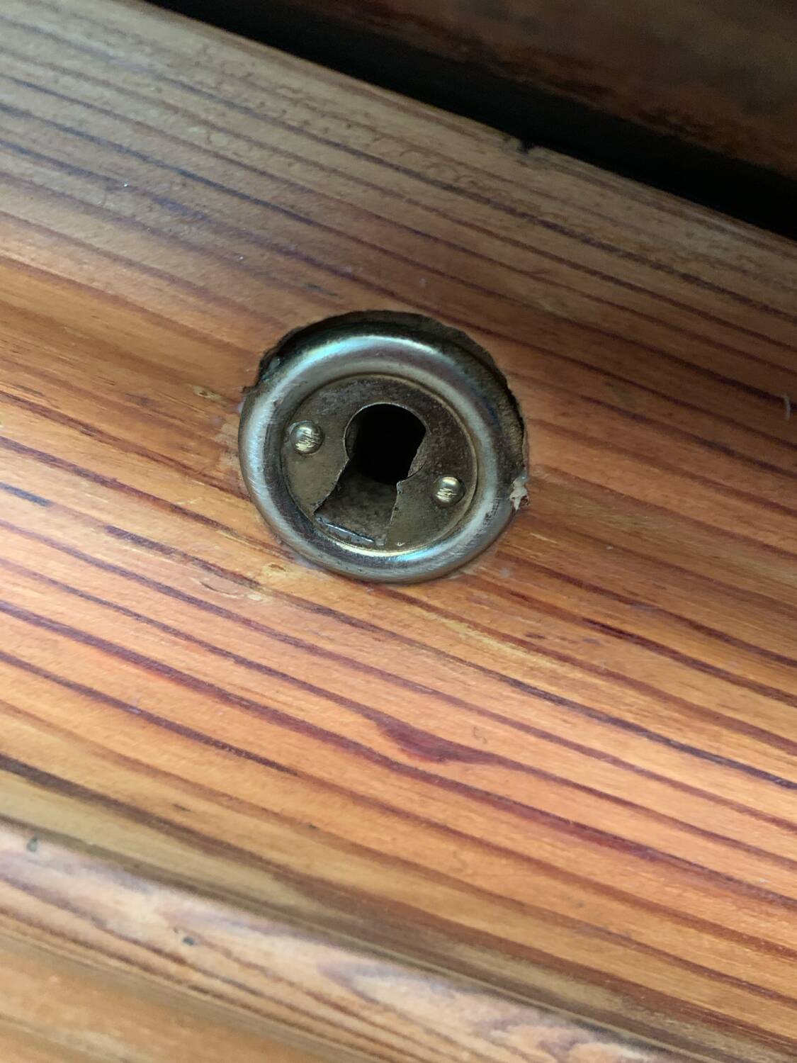 Honey-colored wood sideboard