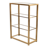 Brass and Glass Etagere or bookcase . Italy 1970s