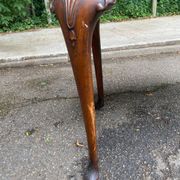Console bureau de dame haricot en ronce de noyer début 20ème