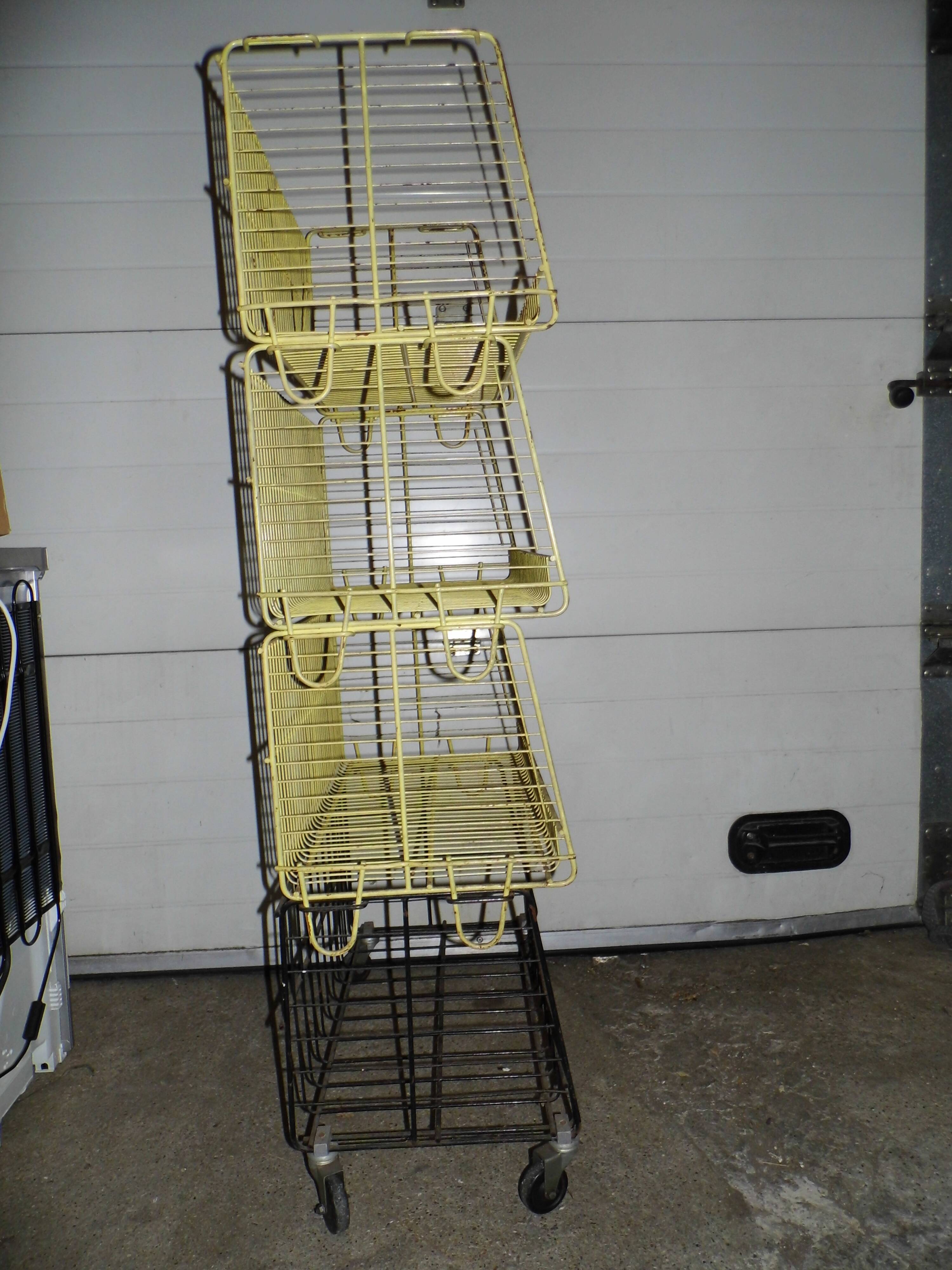 Metal display of shops shops fruits and vegetables