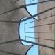 Lot of 6 blue formica chairs from the 1960s