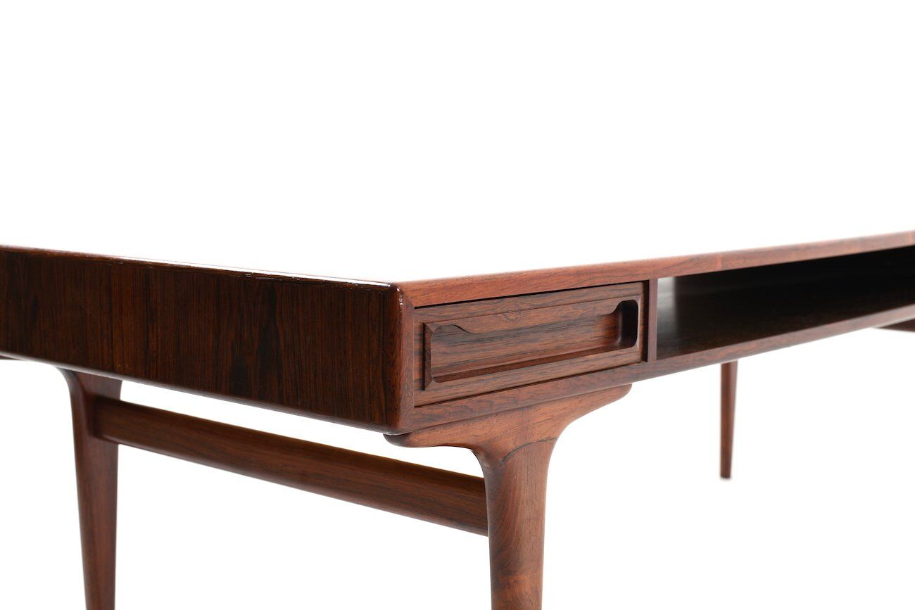 Rectangular Rosewood Coffee Table with Two Drawers, Denmark