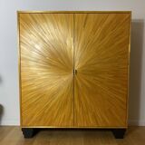 Straw marquetry cabinet