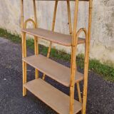 Rattan shelf on legs