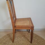 Chaise cannée art déco relookée