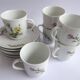 Mobil porcelain coffee cups