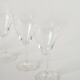 Set of 6 engraved crystal wine glasses, 1950.