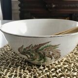 Vintage Digoin Sarreguemines fern salad bowl
