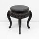 Chinese Qing Dynasty Carved Dragon Table, Ebonized Hardwood