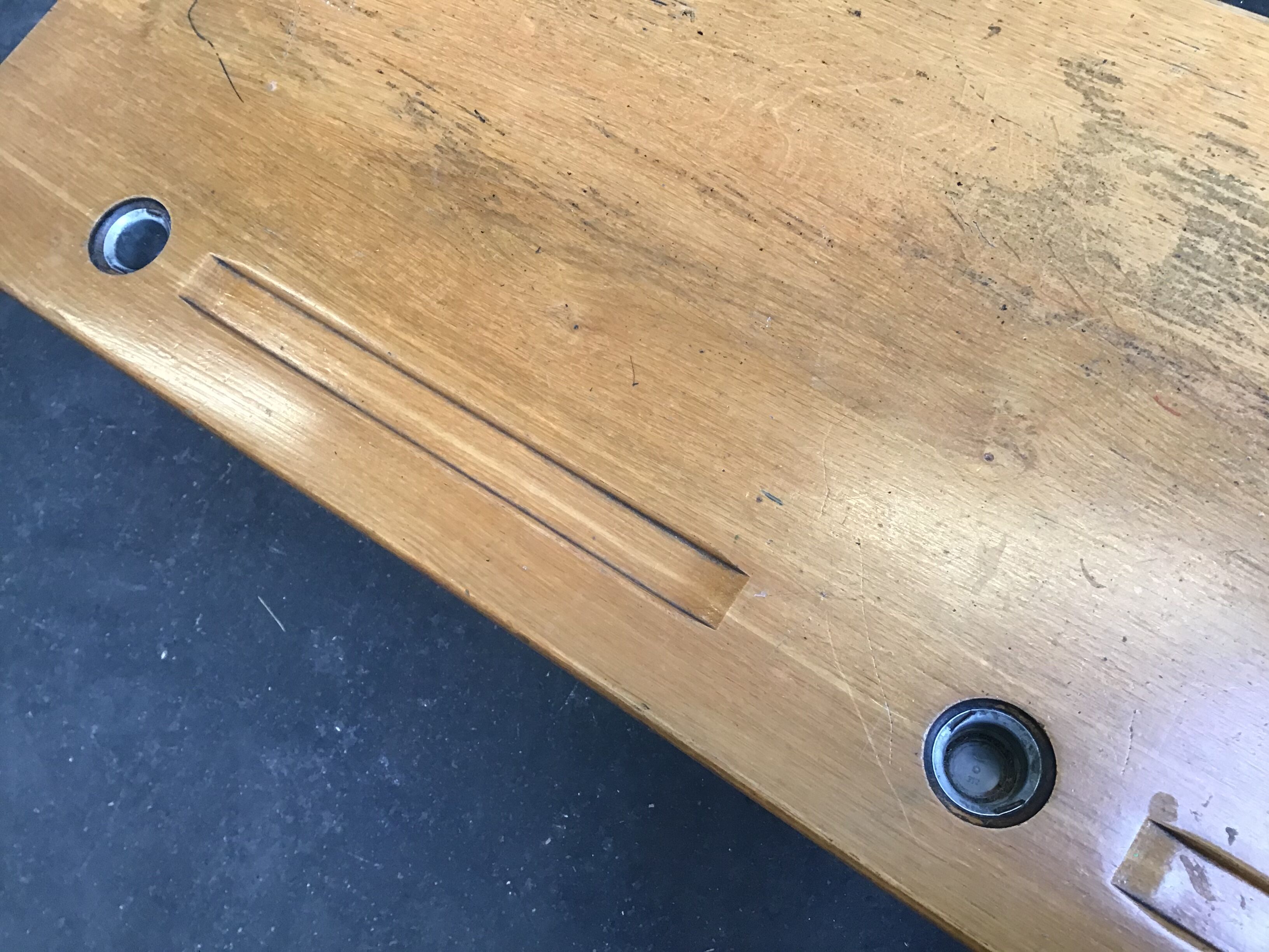 School desk school desk vintage bench