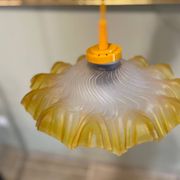 Art Deco orange glass pendant light