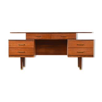 Midcentury Floating Top Desk In Walnut By Austinsuite Of London. Vintage / Modern / Danish Style.