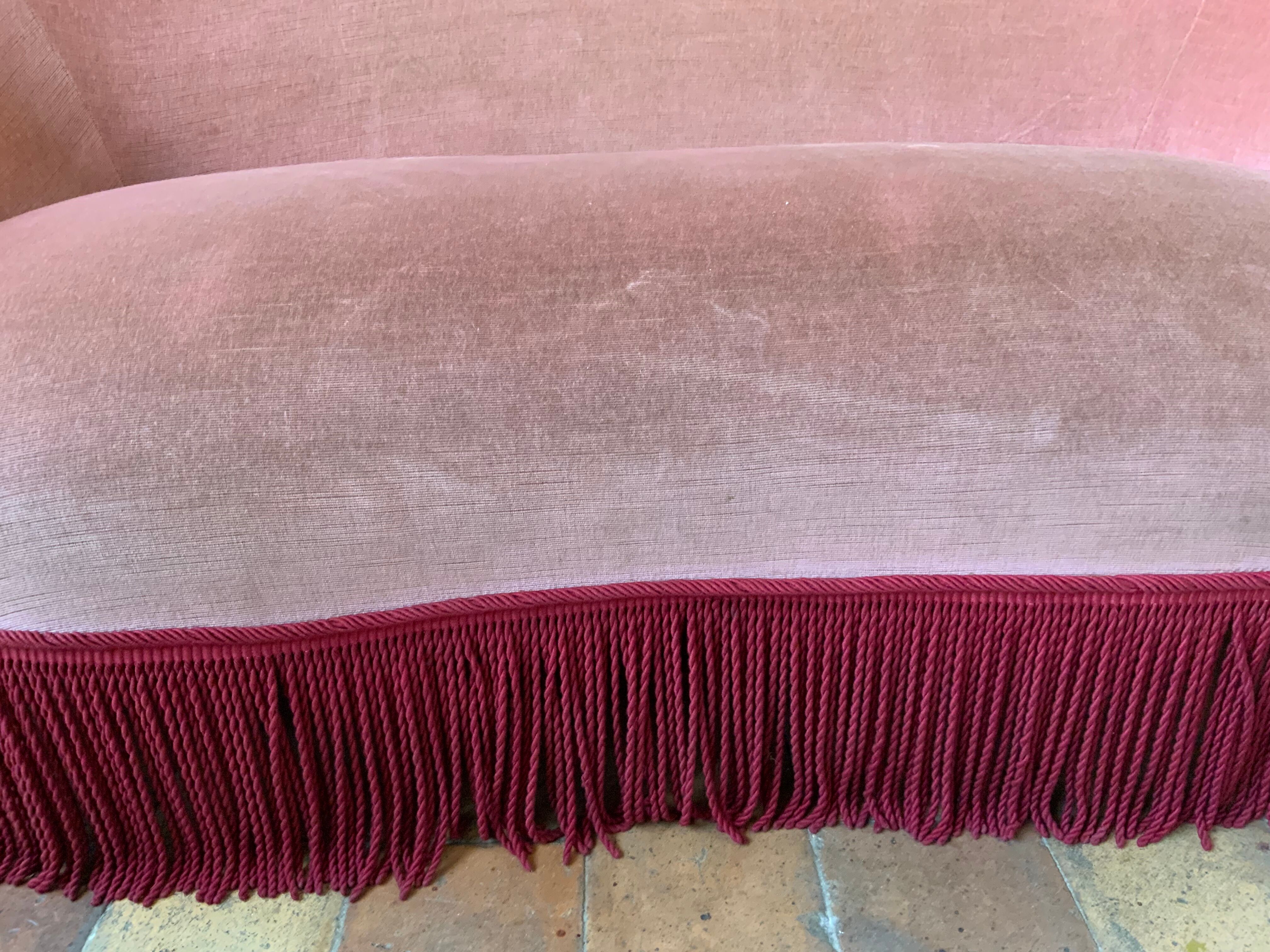 Velvet sofa