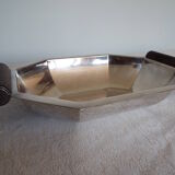 Art deco style stainless steel dish