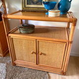 Vintage rattan and cane sideboard
