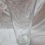 Engraved glass vase from 1980