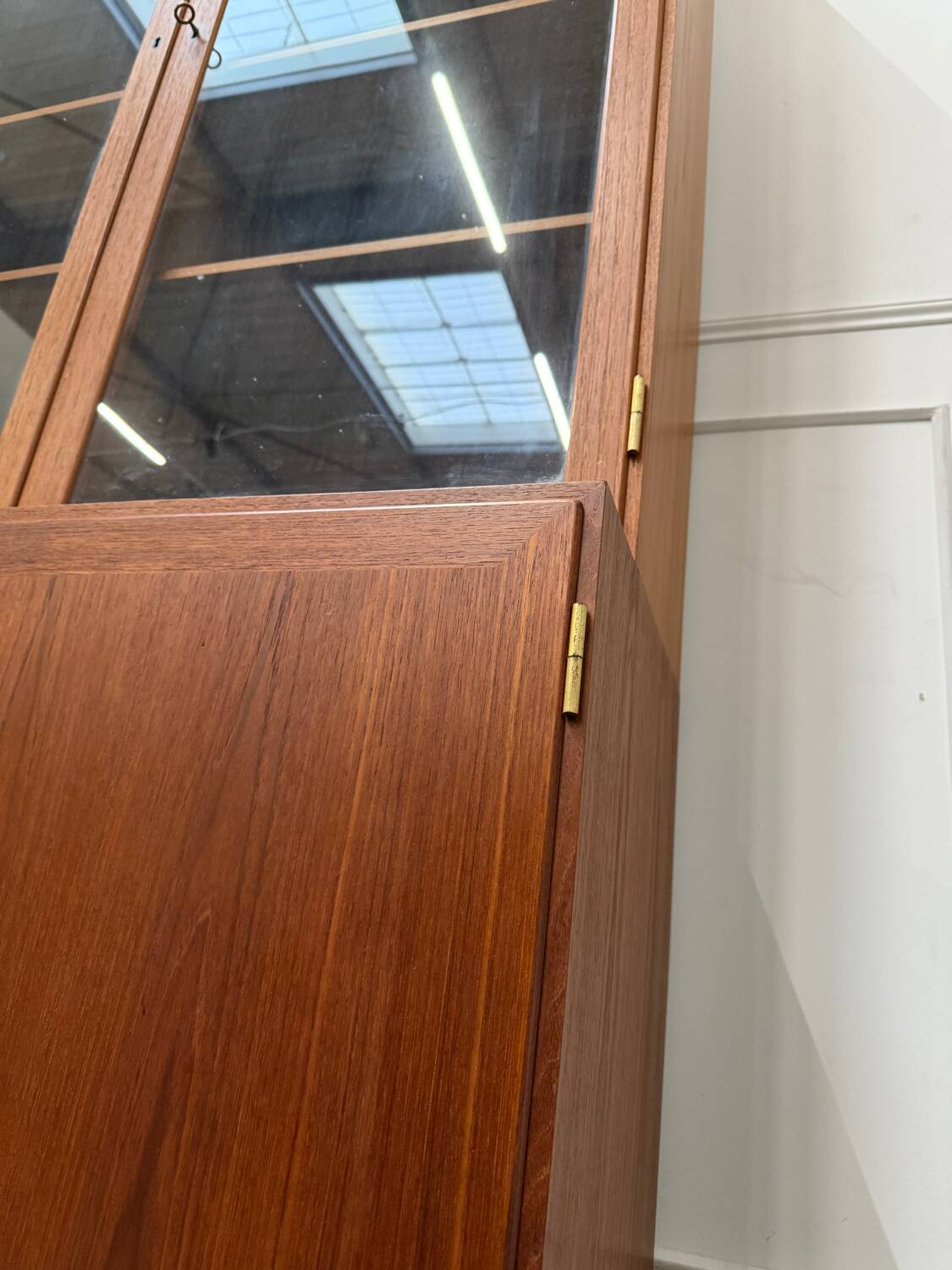 Scandinavian glass sideboard in teak