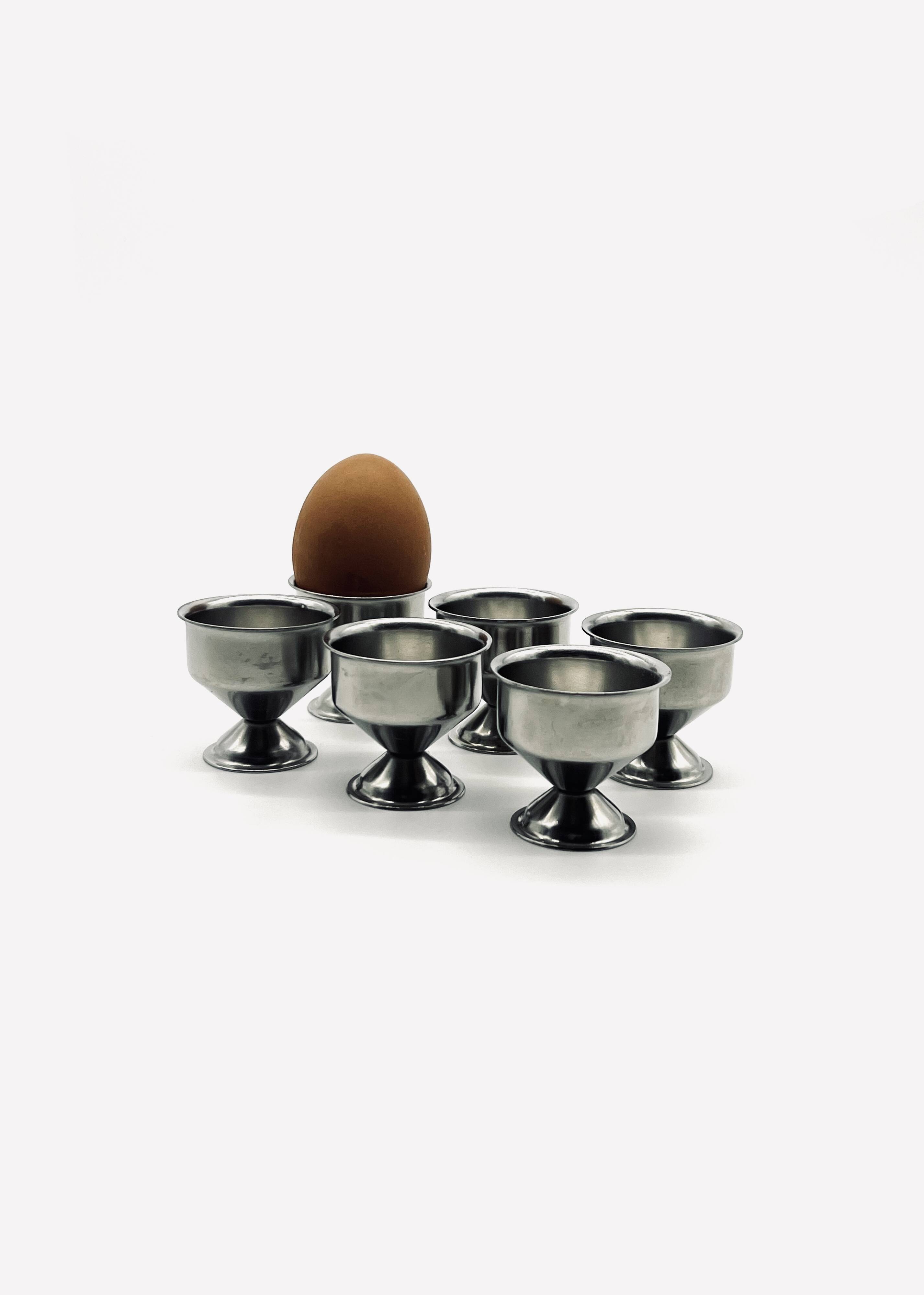 Six coquetiers en inox