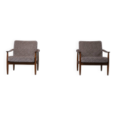 Pair of Scandinavian armchairs by Carl Straub - Vintage 1950s 1960s