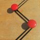 vintage black and red iron coat rack