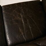 Chesterfield-style leather sofa set, set of 3