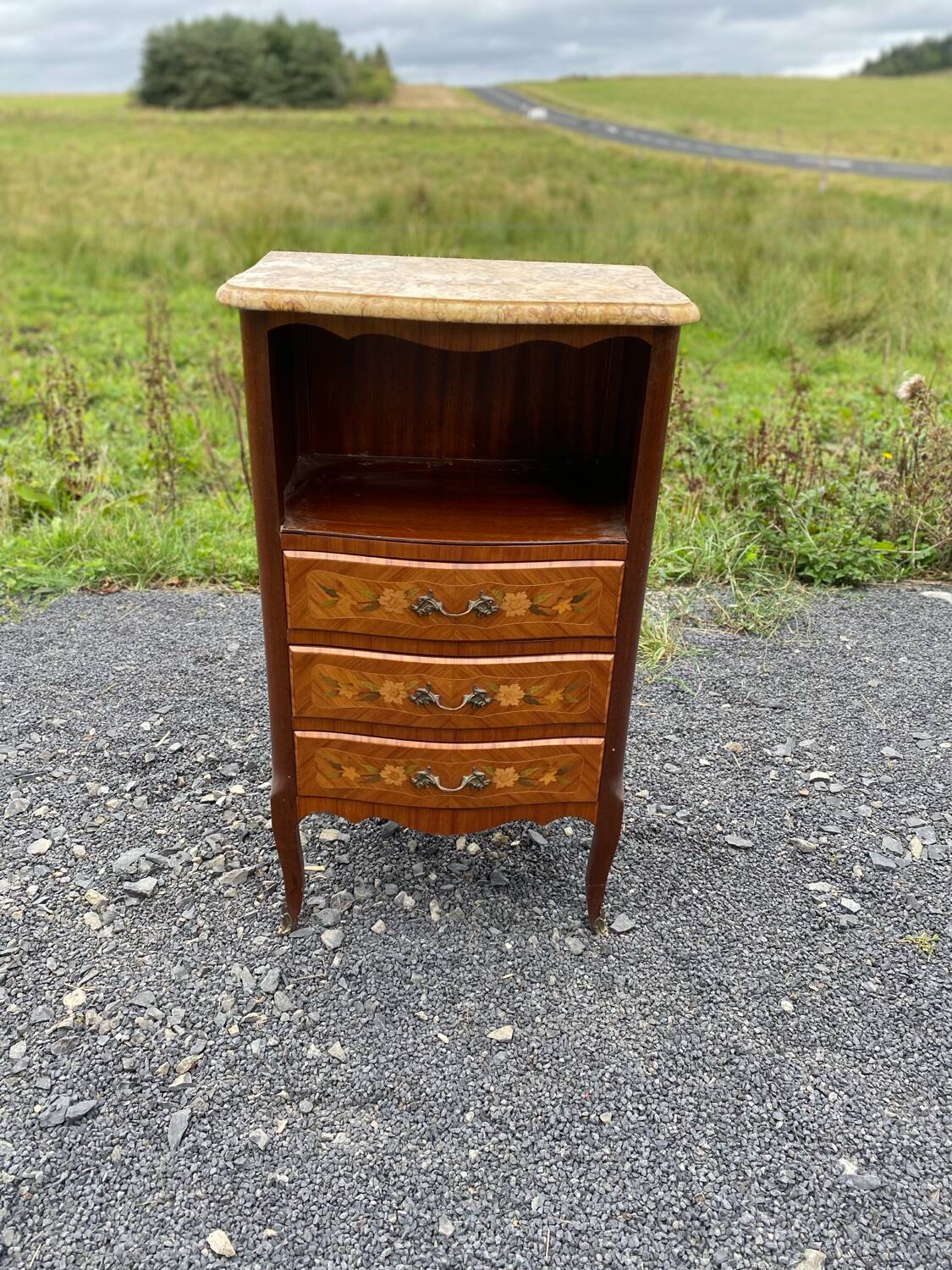 Louis XV style rosewood bedside table