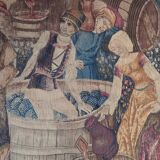 Ancienne grande tapisserie les vendanges atelier Rambouillet