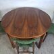 Table ronde extensible Art déco des années 1950, rénovée