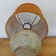 Vintage ceramic and burlap table lamp