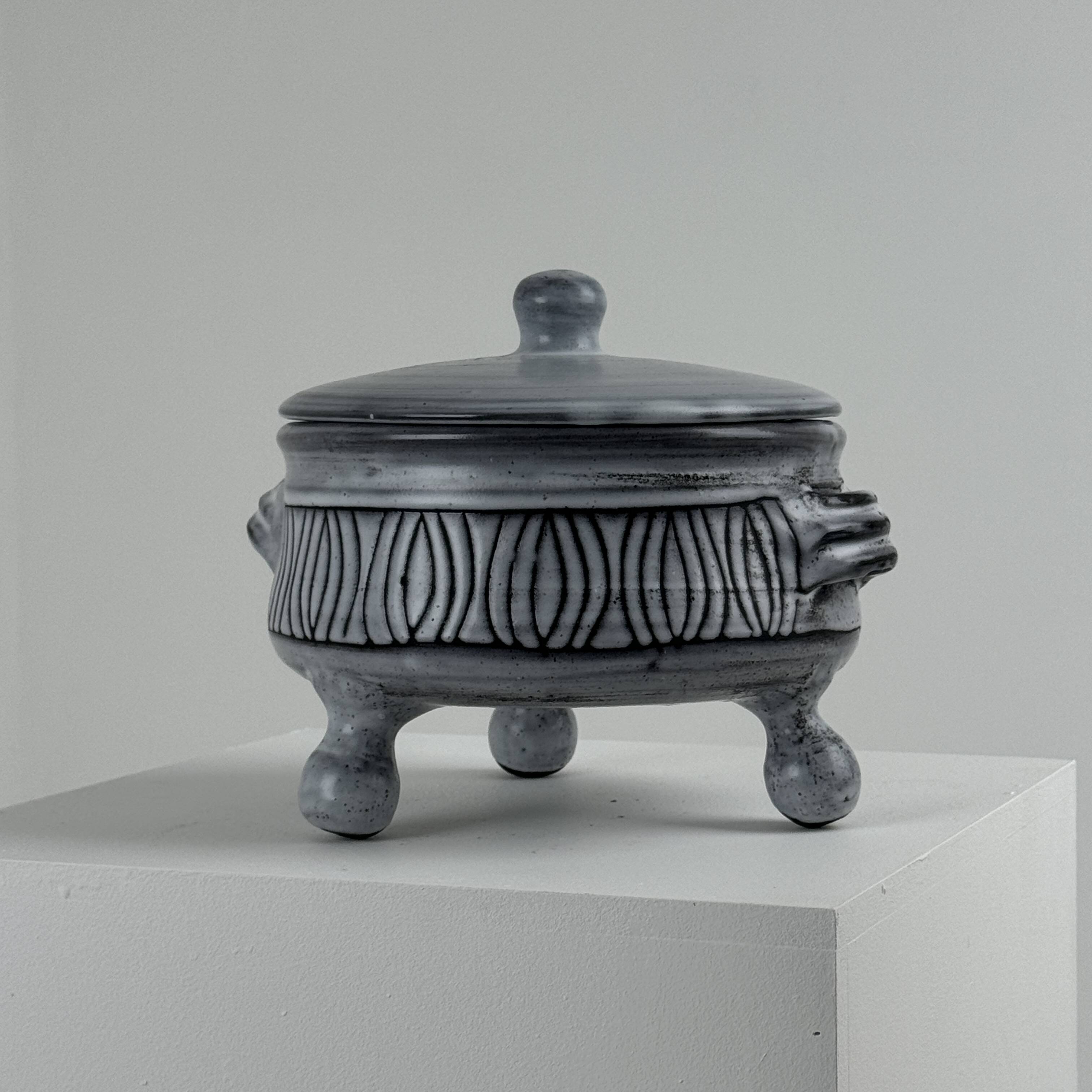 Pair of ceramic soup tureens by Jacques Pouchain, Dieulefit, circa 1960