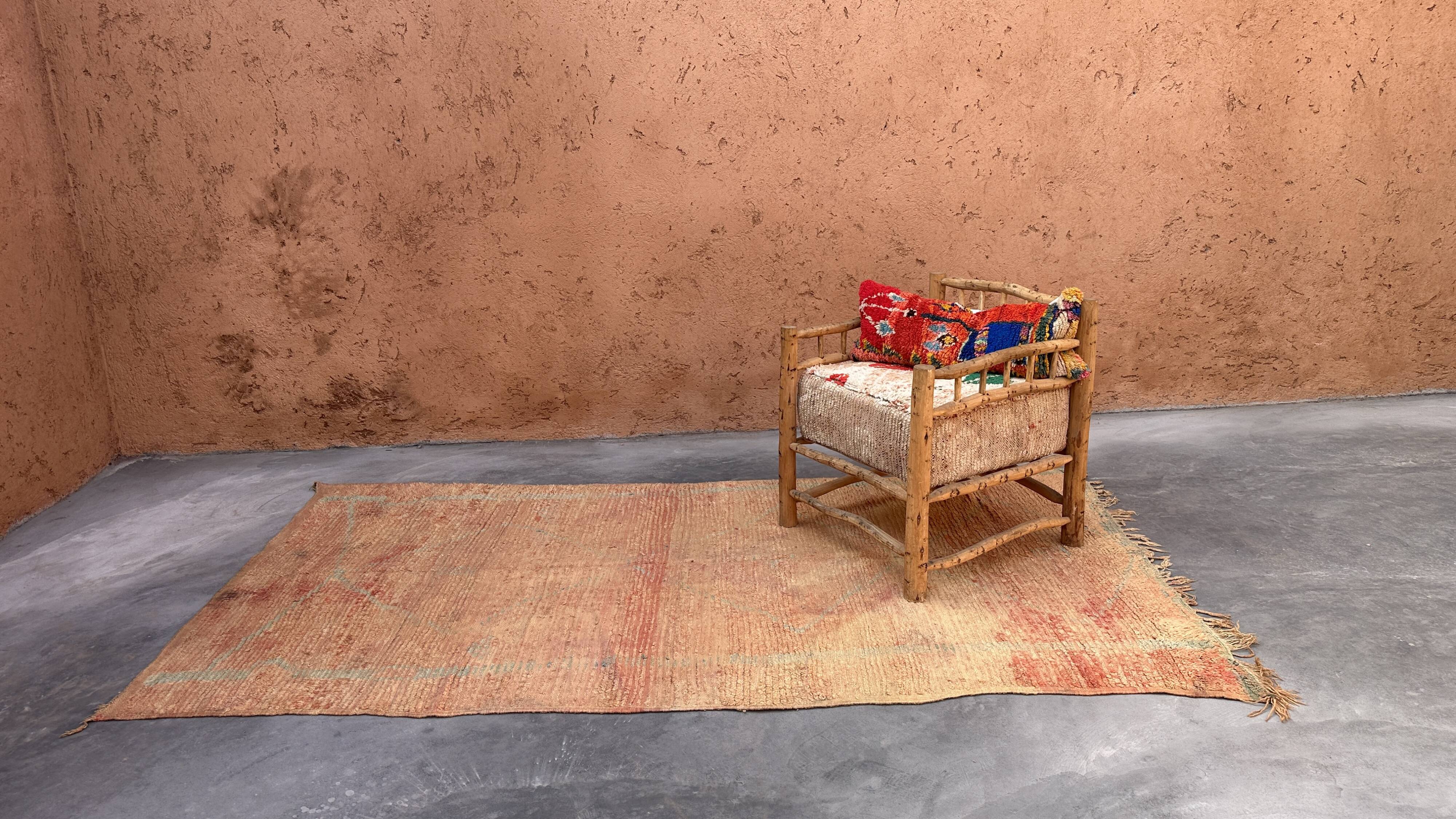 Moroccan rug Marmoucha beige - 153 x 290 cm