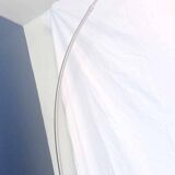 Lampadaire arc en inox brossé, années 70