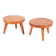 Mid-Century Small Tables in Larch Wood, Czech, 1950s, Set of 2