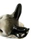 DESVRES earthenware dog with sulphide eyes, 1950