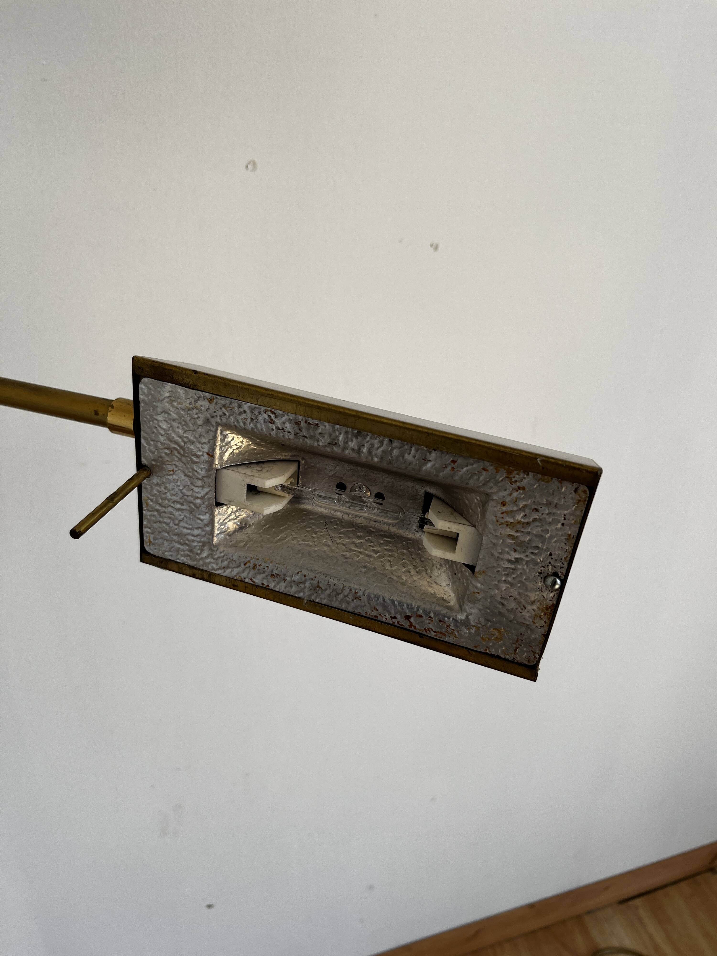Brass reading floor lamp