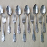 12 silver metal table covers SFAM Rocaille Model