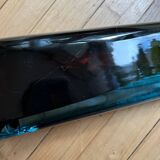 Large tall vintage crystal vase in a triangular shape, Murano style