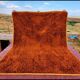 Moroccan Berber rug orange terracotta 300x200 cm – plain handmade rug