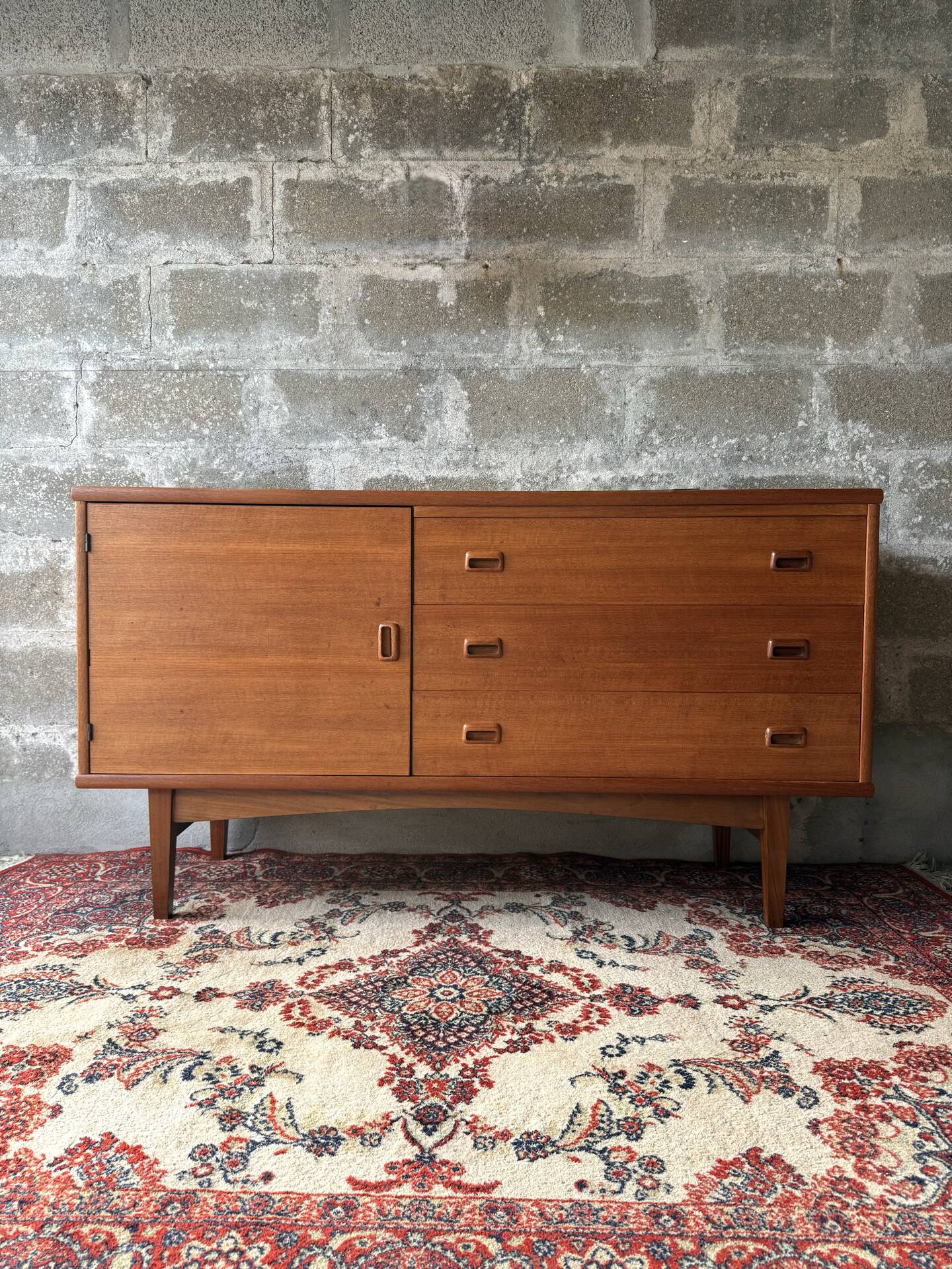 Enfilade buffet scandinave vintage en teck, 1960