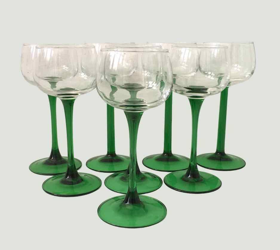 Set de 8 verres à vin d’Alsace
