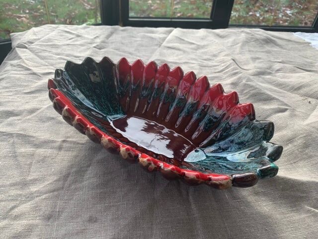 Fruit cup in enamelled ceramic stamped Vallauris, vintage 1960