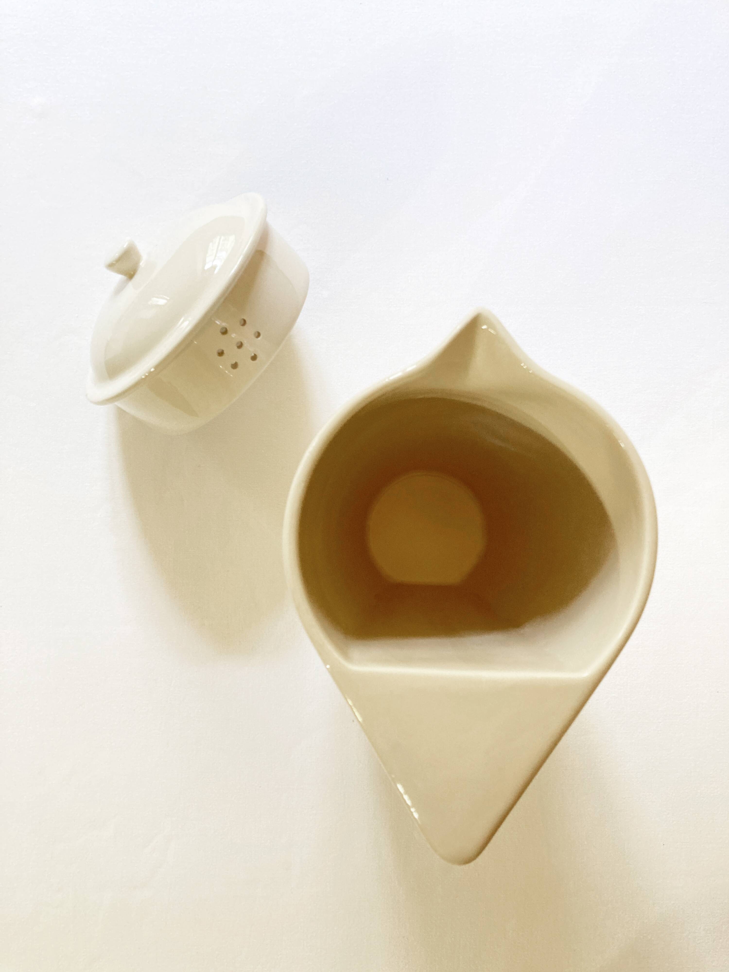 Contemporary earthenware teapot