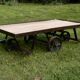 Vintage industrial coffee table antique marble trolley