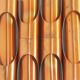 Large tubular copper wall light from the 1960s, Spain.